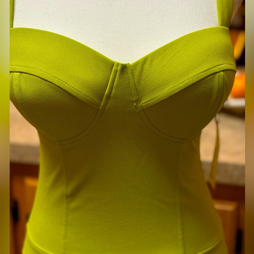 Haute Monde Green Adjustable Strap Bodycon Body Suit Size Small - Picture 6 of 16